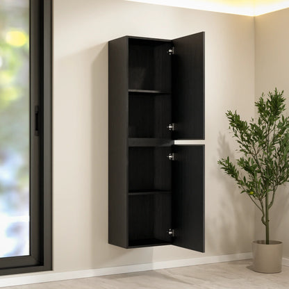 Kolomkast Ruvo - 150cm - Zwart Eiken