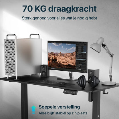 Flowsense Zit Sta Bureau - Verstelbaar Elektrisch Bureau - 160 x 60 cm - WDtegels