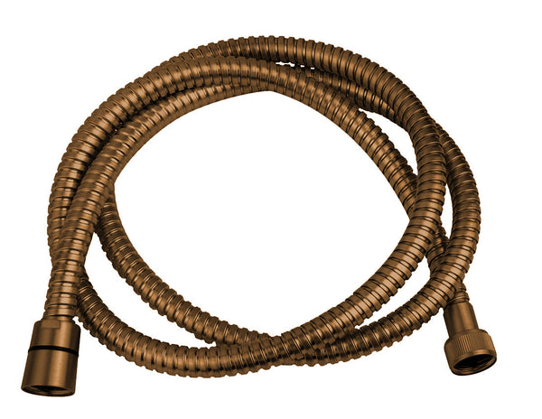 Manguera de ducha UniMatch de metal de 150 cm, bronce cepillado y cobre PVD