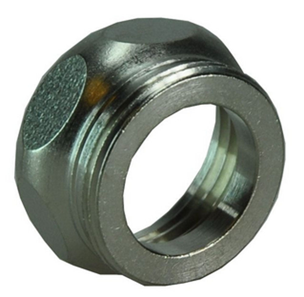 Uitloopkoppeling 1/2 inch binnendraad x M22 buitendraad