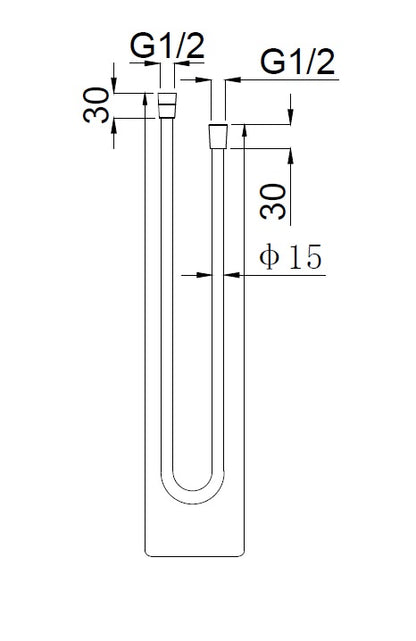 UniMatch shower hose plastic 150 cm gunmetal