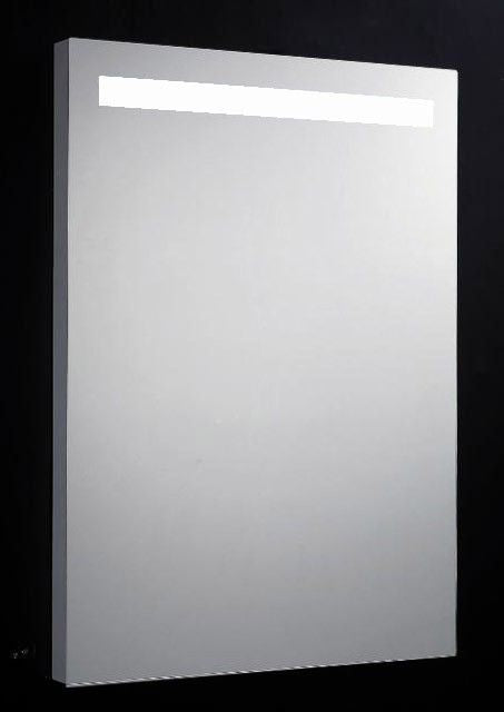 Espejo de aluminio de 58x80cm con iluminación fluorescente y calefacción de espejo