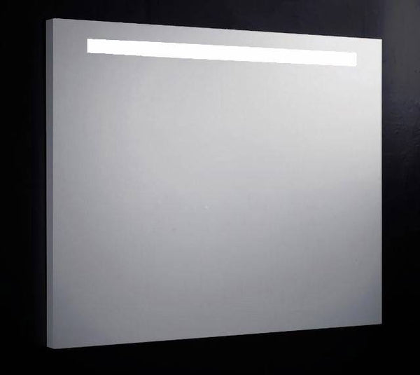 Espejo de aluminio de 90x80cm con iluminación fluorescente y calefacción de espejo