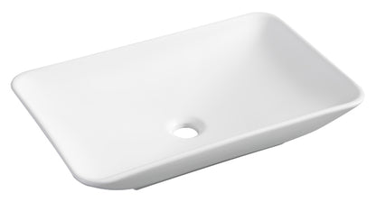 Karé waskom rechthoekig 58 x 36 x 11,5 cm keramiek mat wit - WDtegels