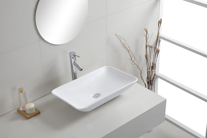 Karé waskom rechthoekig 58 x 36 x 11,5 cm keramiek mat wit - WDtegels