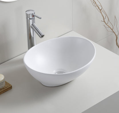 Barco waskom ovaal 40 x 33 x 14 mat wit