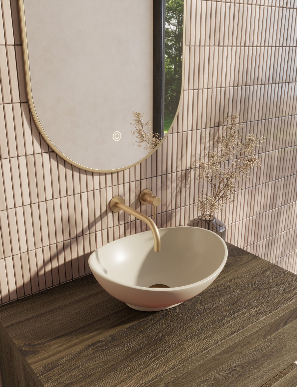 Barco waskom ovaal 40 x 33 x 14,5 cm keramiek beige - afbeelding 2