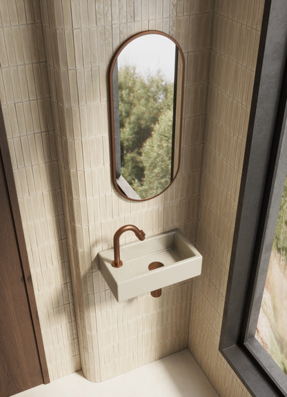 Rhea M fontein links 40 x 22 x 11 cm keramiek beige - afbeelding 2