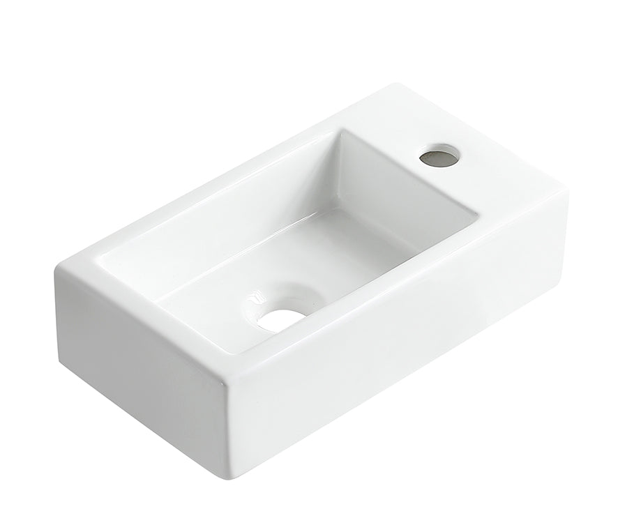 Rhea M fontein rechts 40 x 22 x 11 cm keramiek glans wit - WDtegels