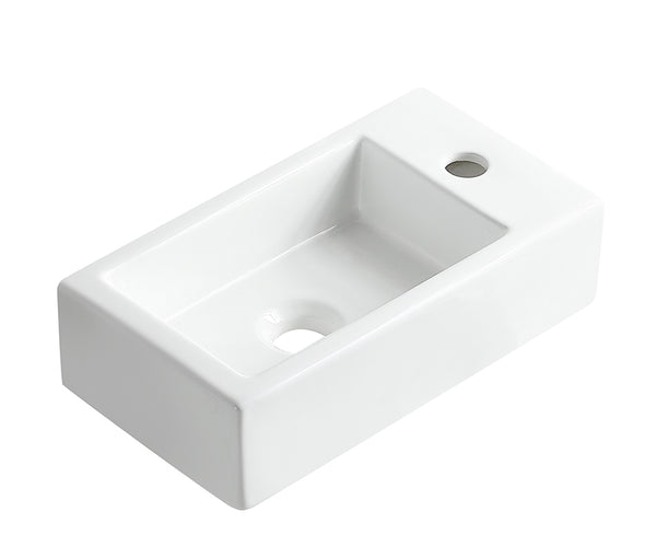 Rhea M fountain right 40 x 22 x 11 cm ceramic gloss white