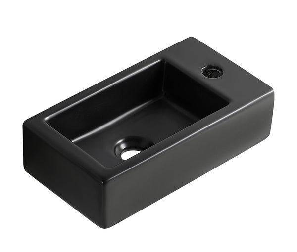 Rhea M fountain right 40 x 22 x 11 cm ceramic matt black