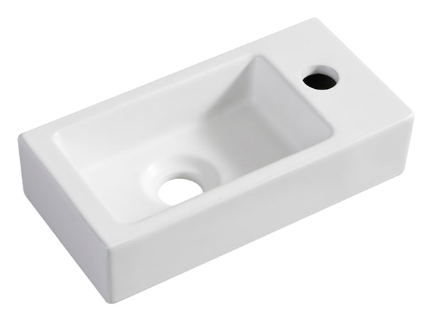 Rhea XS fontein 36 x 18 cm mat wit rechts