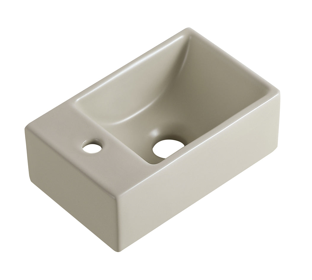 Rhea XXS fontein links 30,5 x 18 x 11 cm keramiek beige