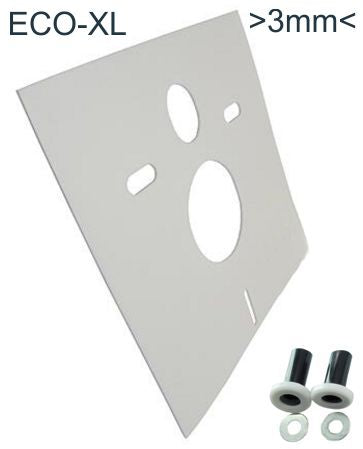 Juego de aislamiento para inodoro de pared 400 x 420 mm, espesor 3 mm
