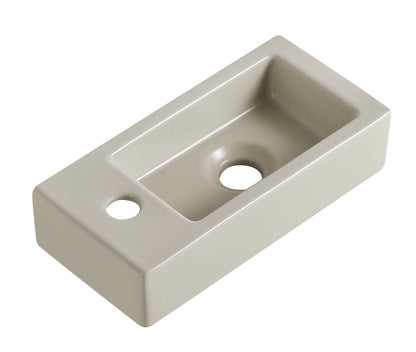 Rhea S mini fontein links 36,5 x 18 x 9 cm keramiek beige
