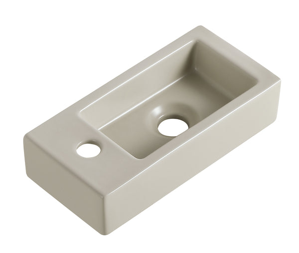 Rhea S mini fontein links | 36,5x18x9cm | Keramiek beige