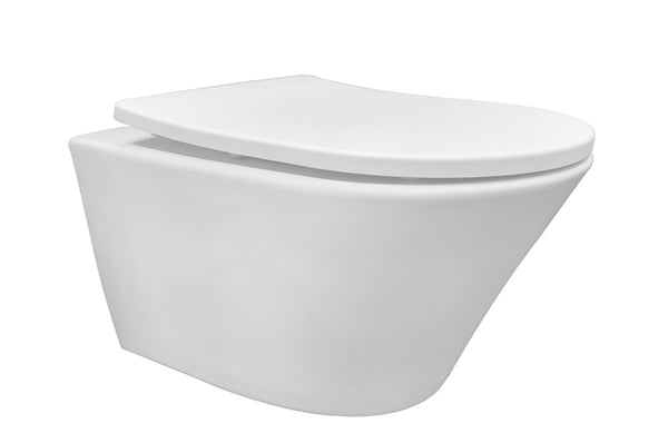 Vesta Tornado flush wandcloset | Rimless | Nano coating | Shade slim toiletzitting | Softclose en quick release | glans wit