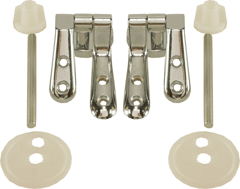 bevestigingset WC zitting hout chroom