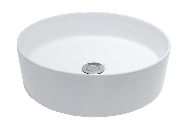 Link waskom rond | 40x12cm | Keramiek | Mat wit