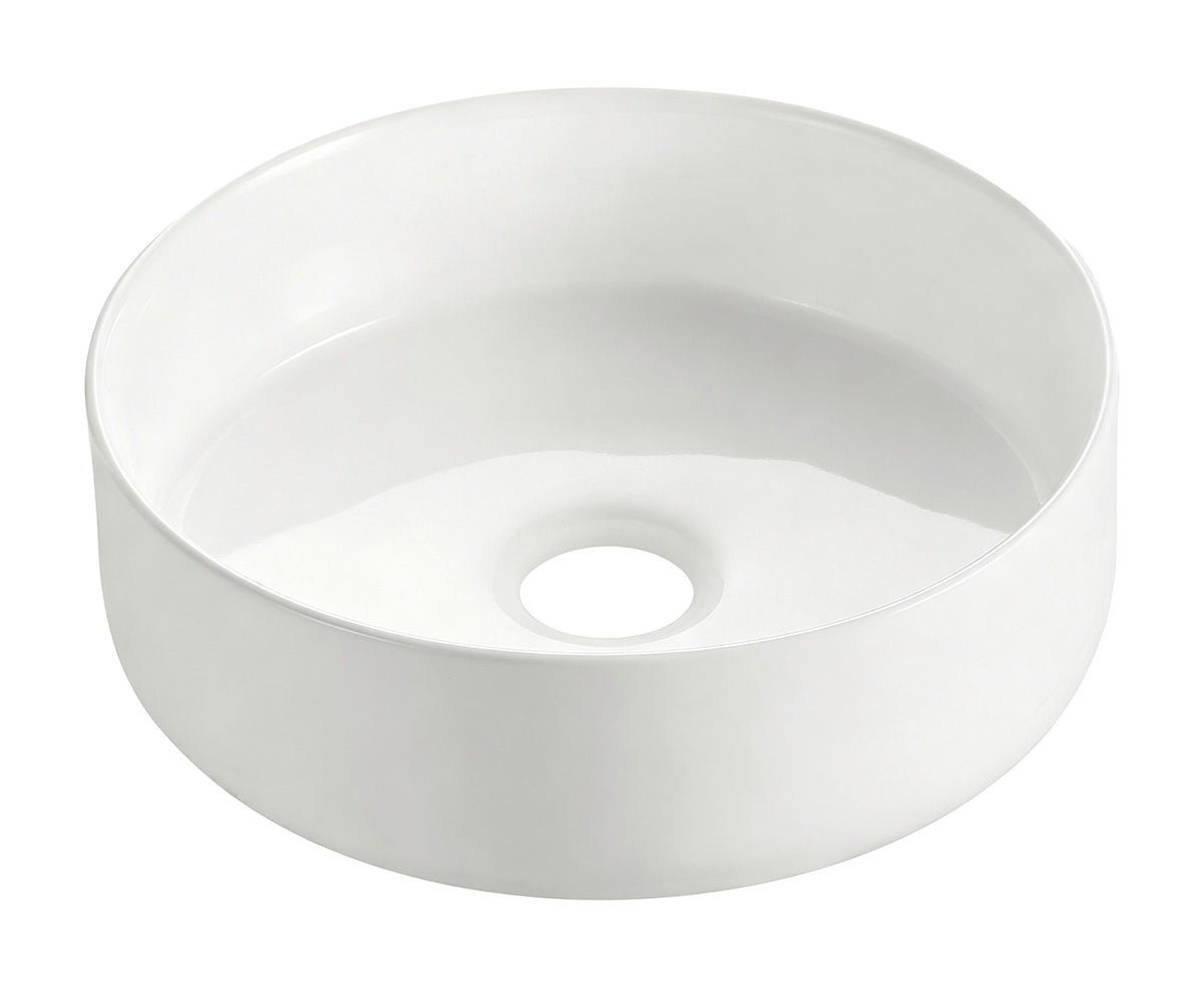 Colosso waskom rond 36 x 12 cm keramiek glans wit