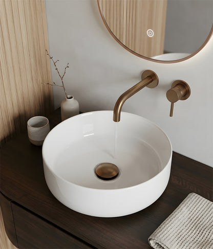 Colosso waskom rond 36 x 12 cm keramiek glans wit - afbeelding 2