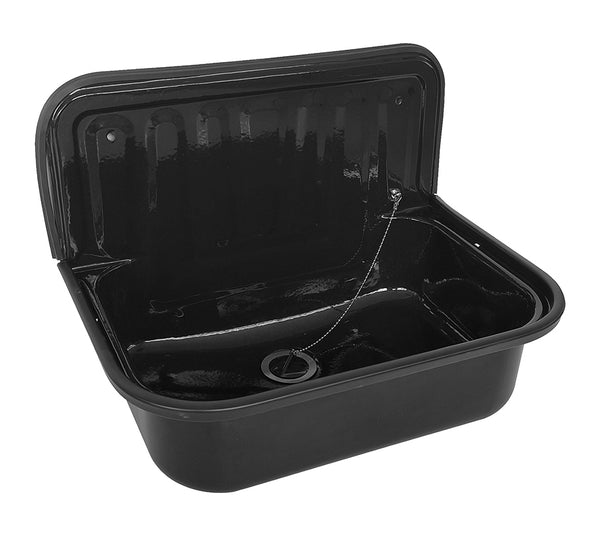 Sheet steel utility sink | 50,5x33x37cm | Gloss black
