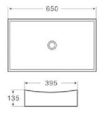 Wiesbaden Slide opzetwastafel 65.5x39.5x13.5cm wit - WDtegels