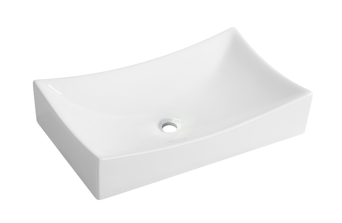 Slide opzetwastafel 65,5 x 39,5 x 13,5 cm glans wit - WDtegels