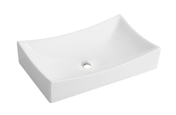Wiesbaden Slide opzetwastafel | 65.5x39.5x13.5cm | Wit