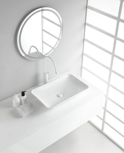 Karé waskom rechthoekig 58 x 36 x 11,5 cm keramiek glans wit - WDtegels