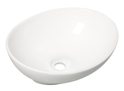 Barco waskom ovaal 40 x 33 x 14,5 cm keramiek glans wit - WDtegels