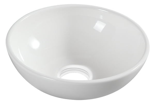Kimo washbasin round 28 x 10 cm ceramic gloss white