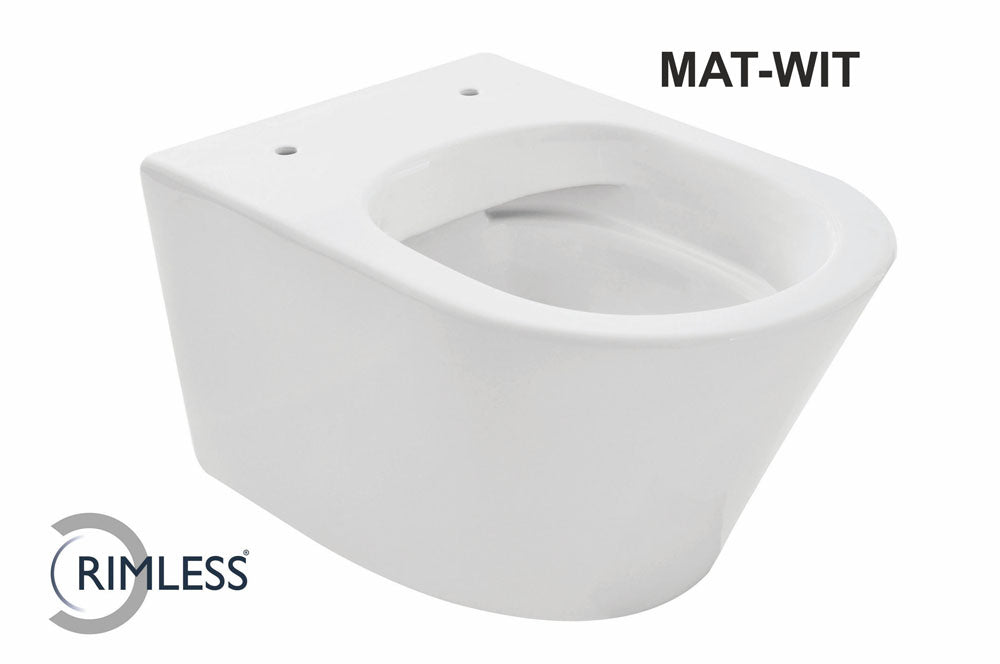 Vesta wandcloset rimless mat wit - WDtegels