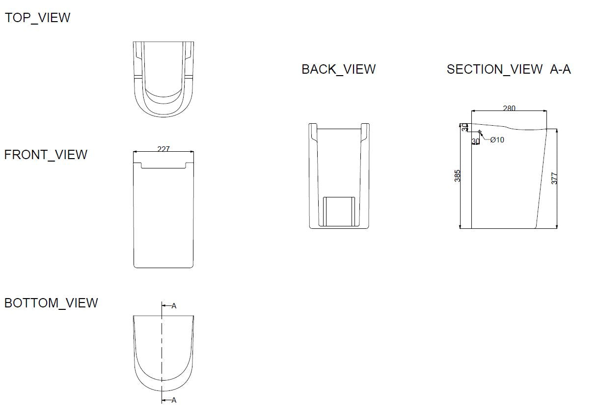 Wiesbaden Fold sifonkap 52cm + ophangset wit