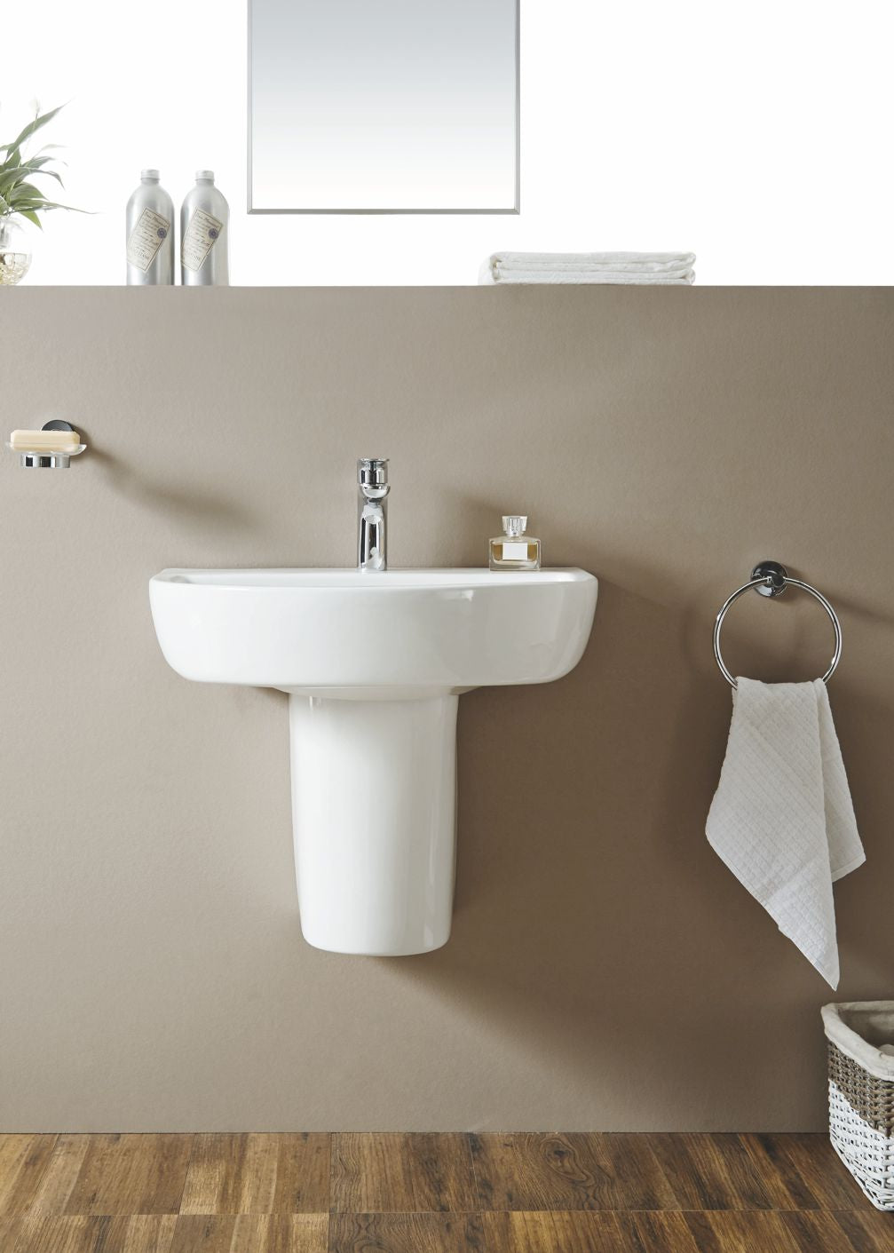 Wiesbaden Fold wastafel 60x45 wit - WDtegels