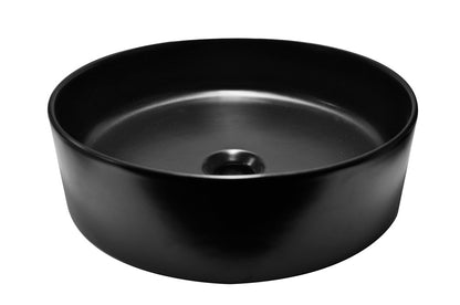 Wiesbaden Link waskom rond 40x12 cm keramiek mat zwart - WDtegels