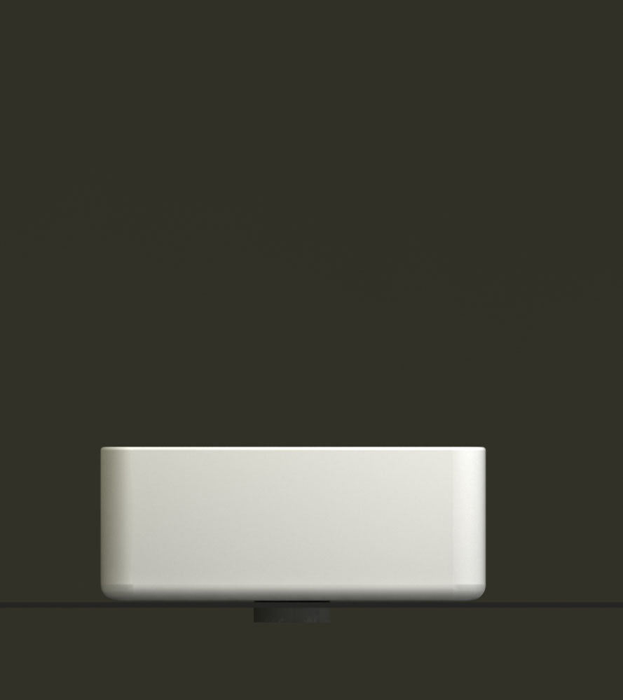 Link opzetwastafel 35 x 50 x 12 cm keramiek glans wit - WDtegels