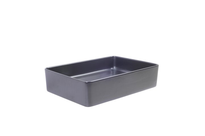 Link opzetwastafel 35 x 50 x 12 cm keramiek mat zwart - WDtegels