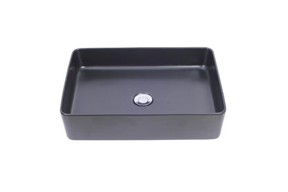 Link opzetwastafel 35 x 50 x 12 cm keramiek mat zwart - WDtegels