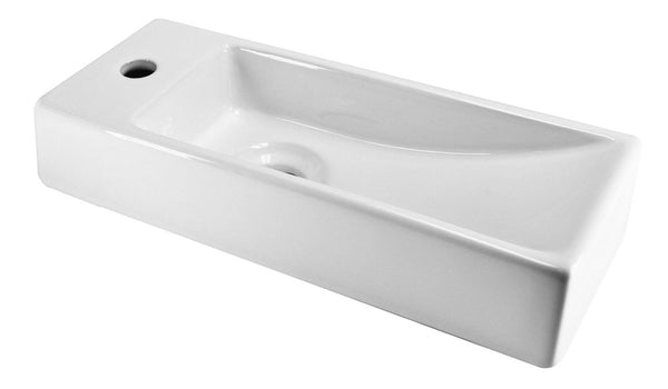 Trim mini fountain left | 38x14x8cm | Ceramic gloss white