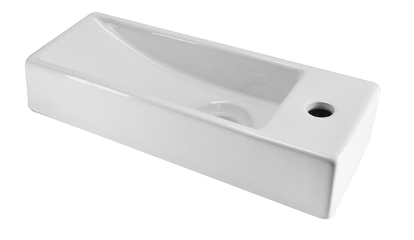Trim mini fountain right | 38x14x8cm | Ceramic gloss white