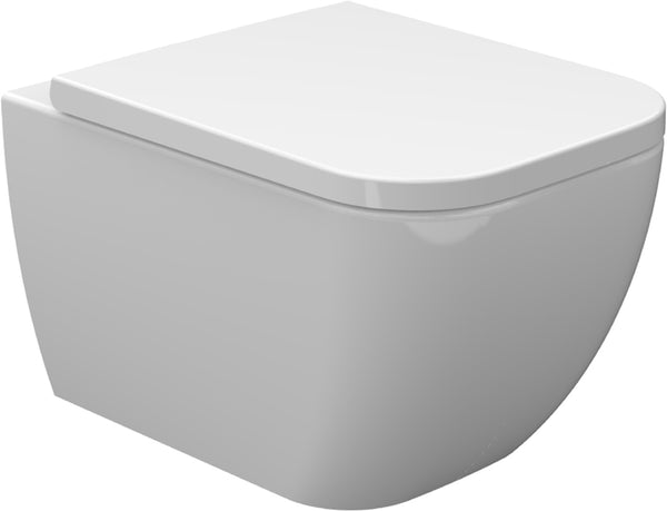 Sky wall-hung toilet compact | Sky toilet seat | Soft-close and quick release | Gloss white