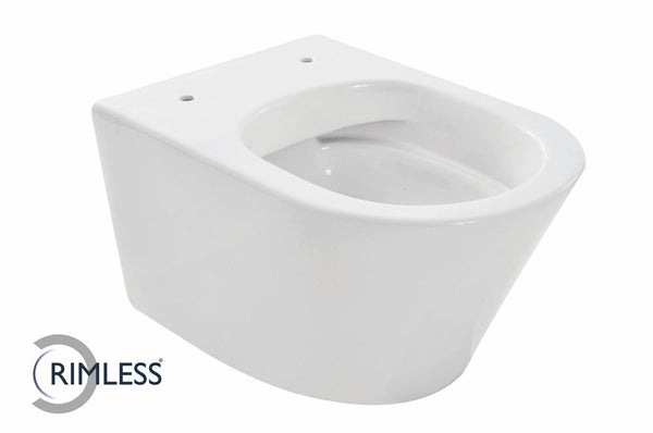 Vesta Rimless Wall-Mounted Toilet | Gloss White