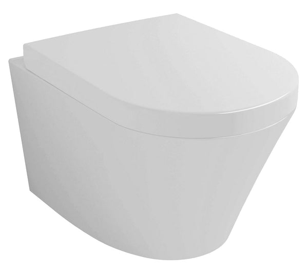 Vesta Wall-Hung Toilet | Vesta Toilet Seat | Soft-Close and Quick-Release | Gloss White
