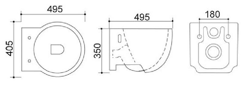 Amor compact wandcloset 49 cm met Soft-Close zitting wit 8718858070992