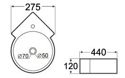 Wiesbaden Atlas hoekfontein 44x27.5x12 wit - WDtegels