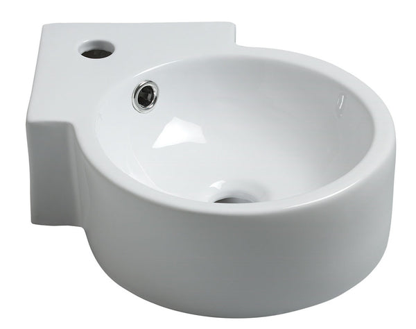 Atlas corner fountain | 44x27.5x12cm | Ceramic gloss white