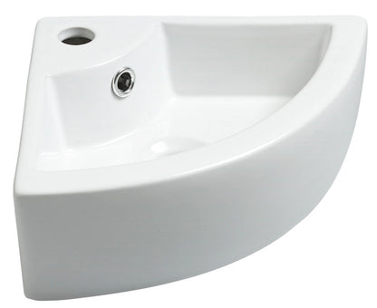 Pallas hoekfontein 44,5 x 32,5 x 13 cm keramiek glans wit - WDtegels