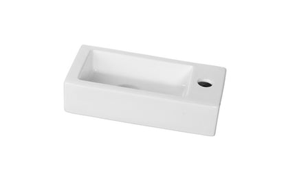 Rhea S mini fontein rechts 36,5 x 18 x 9 cm keramiek glans wit - WDtegels