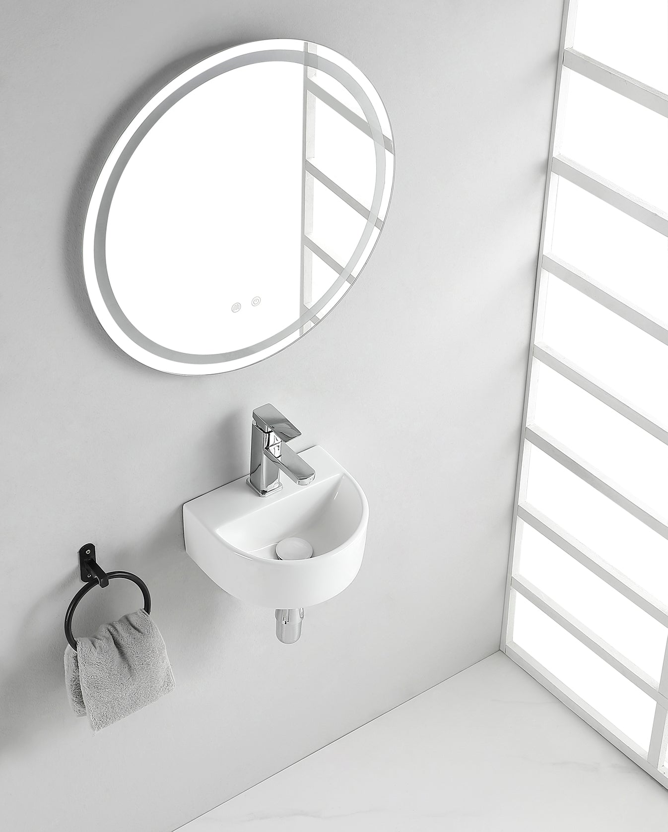 Lara fontein 30 x 25 x 12 cm keramiek glans wit - WDtegels